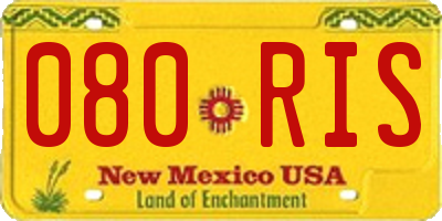 NM license plate 080RIS