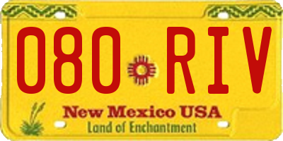 NM license plate 080RIV