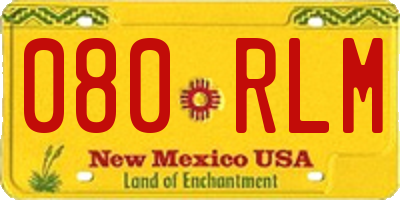 NM license plate 080RLM