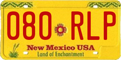 NM license plate 080RLP