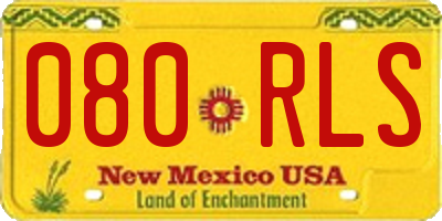 NM license plate 080RLS