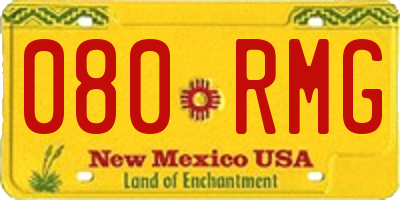NM license plate 080RMG