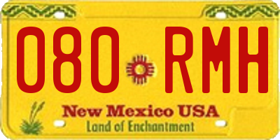 NM license plate 080RMH
