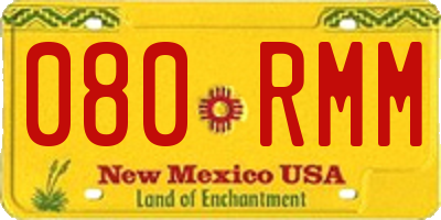 NM license plate 080RMM