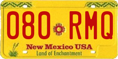 NM license plate 080RMQ