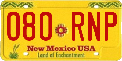 NM license plate 080RNP