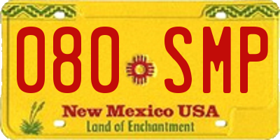 NM license plate 080SMP