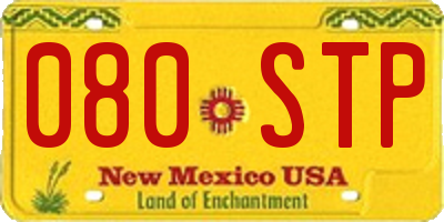 NM license plate 080STP