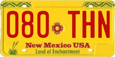NM license plate 080THN