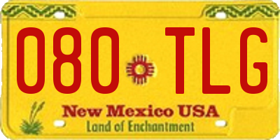 NM license plate 080TLG