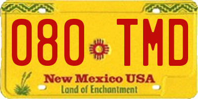 NM license plate 080TMD