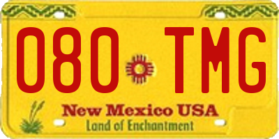 NM license plate 080TMG