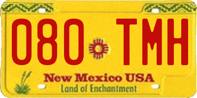 NM license plate 080TMH