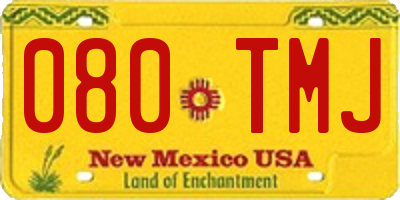 NM license plate 080TMJ