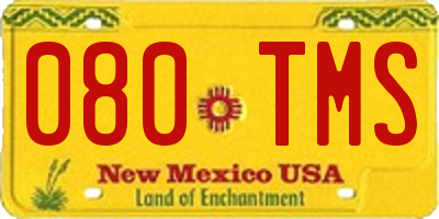 NM license plate 080TMS