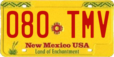 NM license plate 080TMV