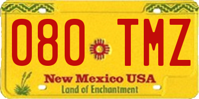 NM license plate 080TMZ