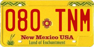 NM license plate 080TNM