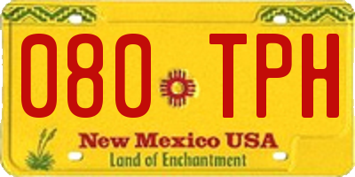 NM license plate 080TPH