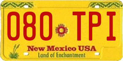 NM license plate 080TPI