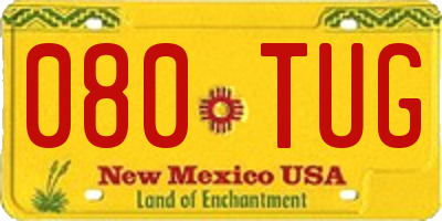NM license plate 080TUG