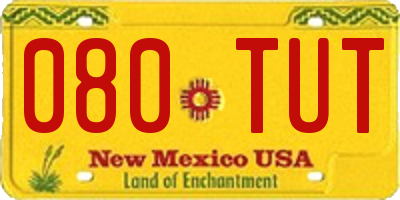 NM license plate 080TUT