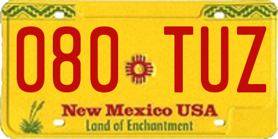 NM license plate 080TUZ
