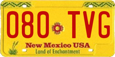 NM license plate 080TVG