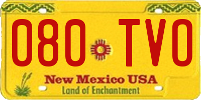 NM license plate 080TVO
