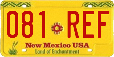 NM license plate 081REF