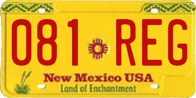 NM license plate 081REG