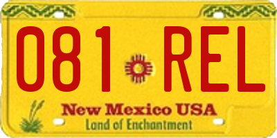 NM license plate 081REL