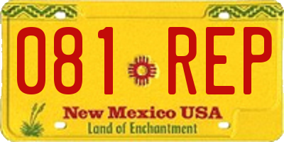 NM license plate 081REP