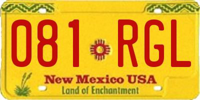 NM license plate 081RGL