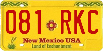 NM license plate 081RKC