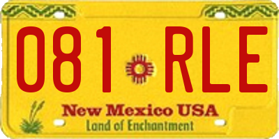 NM license plate 081RLE