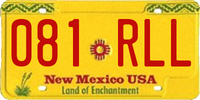 NM license plate 081RLL