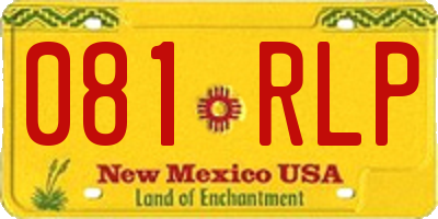 NM license plate 081RLP