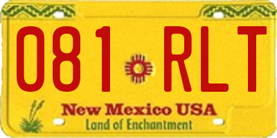 NM license plate 081RLT