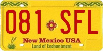 NM license plate 081SFL