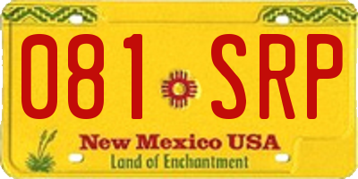 NM license plate 081SRP