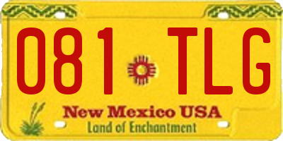 NM license plate 081TLG