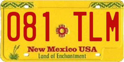 NM license plate 081TLM