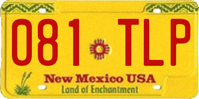 NM license plate 081TLP