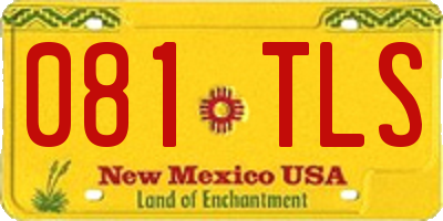 NM license plate 081TLS