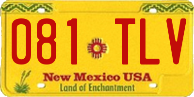 NM license plate 081TLV