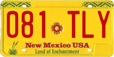 NM license plate 081TLY