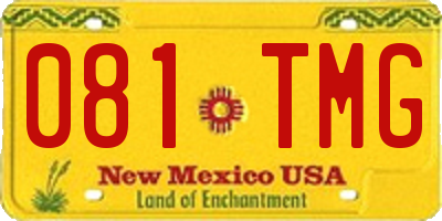 NM license plate 081TMG
