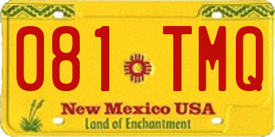 NM license plate 081TMQ