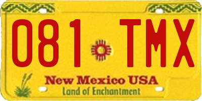 NM license plate 081TMX